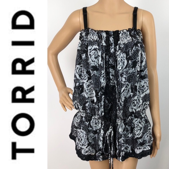 torrid Tops - Torrid Floral Lace Tank Top Size 1